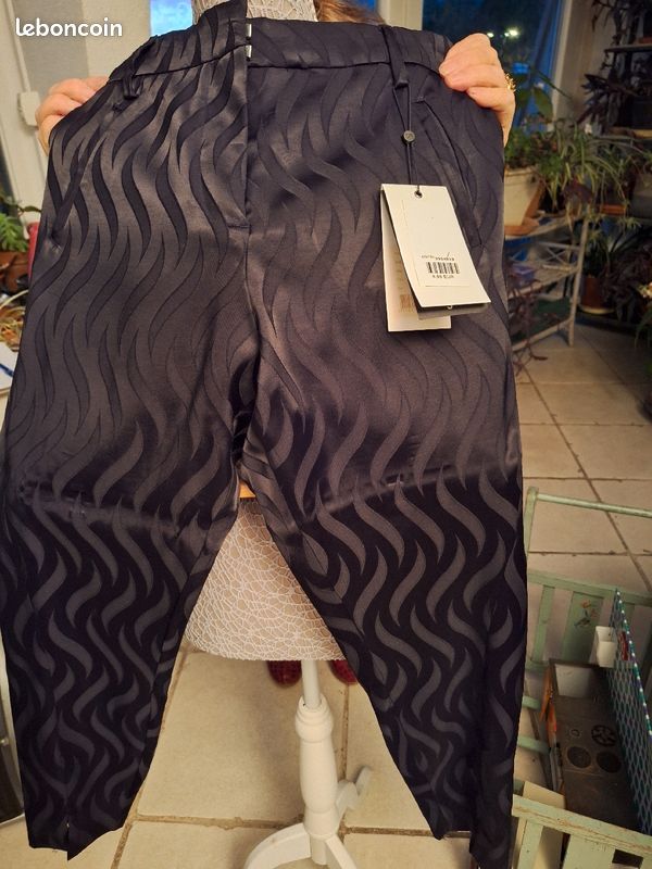 Pantalon Black jacquard (image 3)