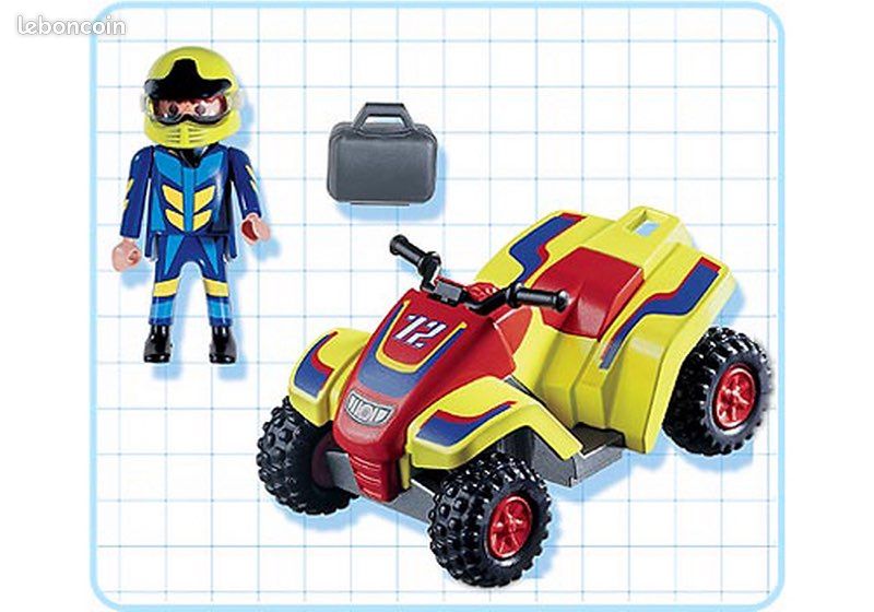 Playmobil Les aventuriers 4425 Pilote et quad rouge (image 3)