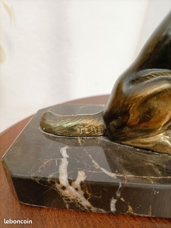 Statuette Berger Allemand/ malinois régule signé Tedd (image 2)