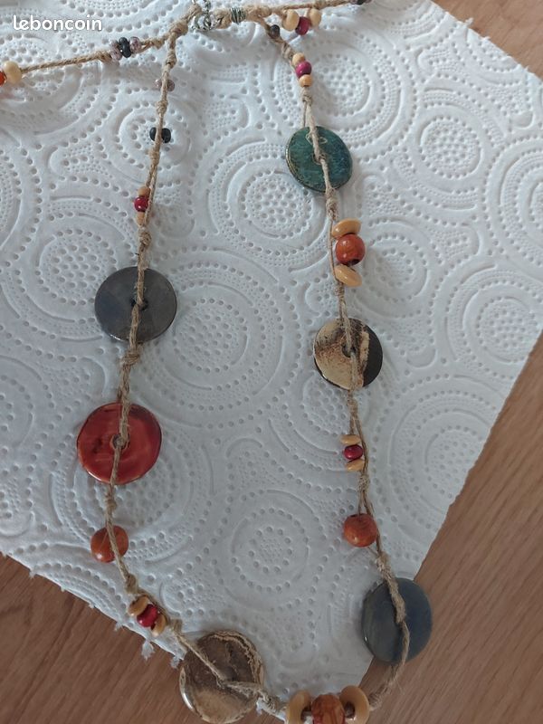 Collier artisanal terre cuite (image 5)