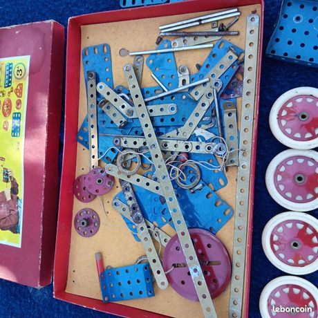 Boite de MECCANO N°3A de 1960 reconstruite avec pieces d