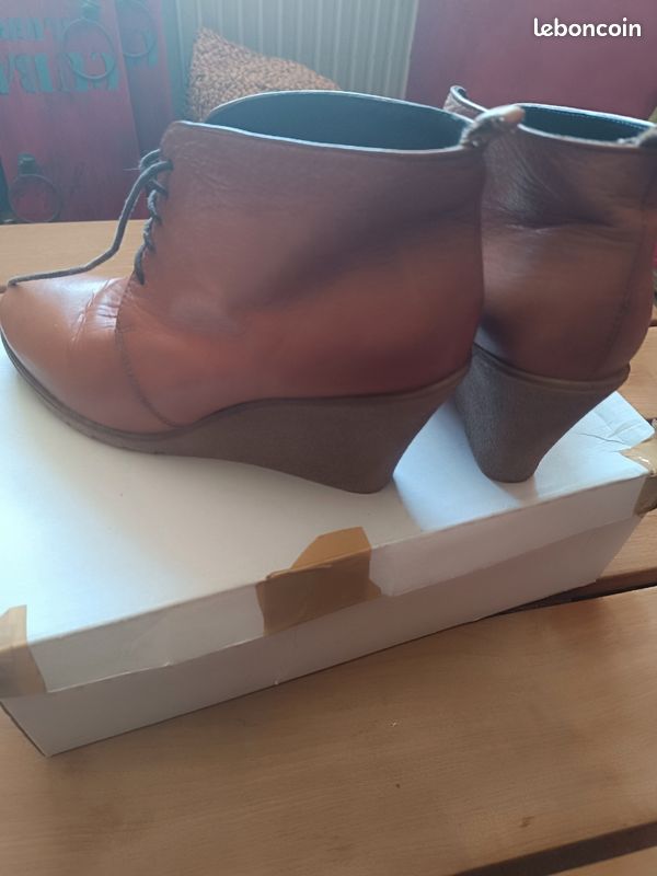 Bottines compensées en cuir Très bon état (image 15)