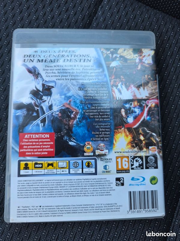 Jeu SoulCalibur V Pour PlayStation 3 (PS3) - Version Française (VF) - NEUF Et Scellé