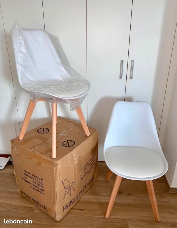 Chaise noir blanc gris neuves (image 10)