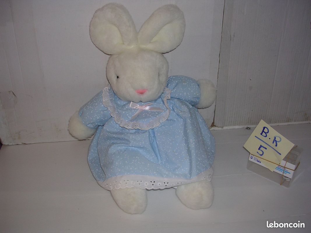 ( B-R / 5 )grande peluche lapin blanc (image 2)