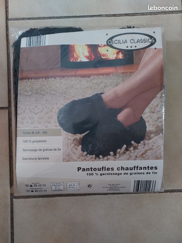 Housse Lavable Chaussette Chauffante Micro Onde Pantoufles