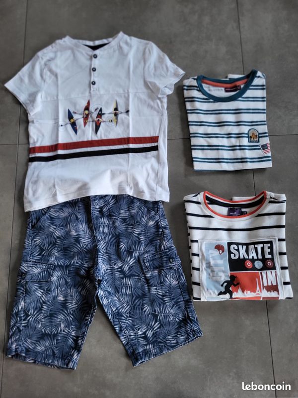 Lot De 12 Vêtements Enfant 3 Ans Garçon - Shorts, T-shirts, Débardeurs - Occasion Très Bon état