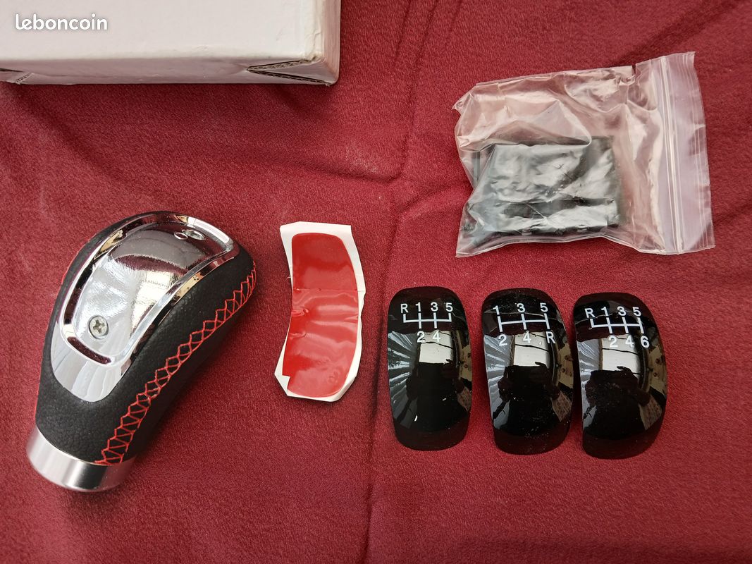 Pommeau De Levier De Vitesse Universel 5 Vitesses - Cuir PU, 16 Mm, Longueur 92 Mm