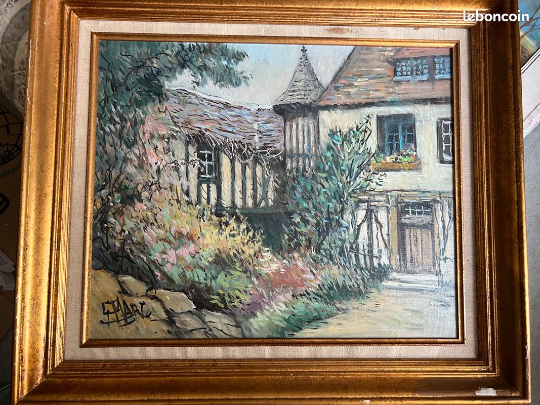 Peinture sur toile signée Marc Ecole française du XXe siècle (image 1)