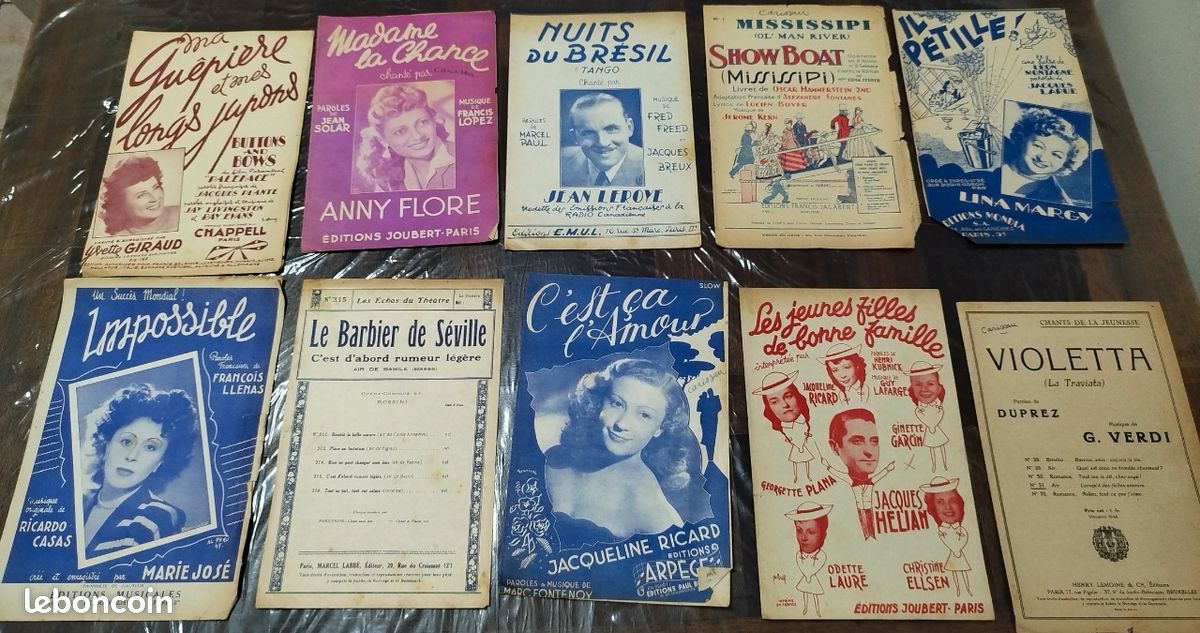 Lot de 92 anciennes partitions de musique (image 4)