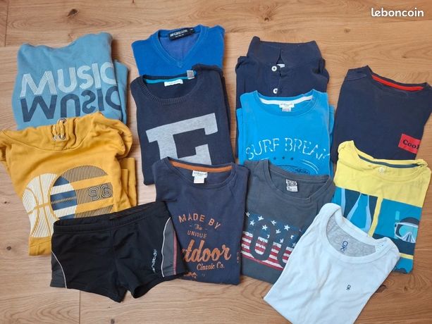 Sweat à Capuche Cyrillus Garçon 16 Ans – Bleu Marine Thème Marin – Très Bon état