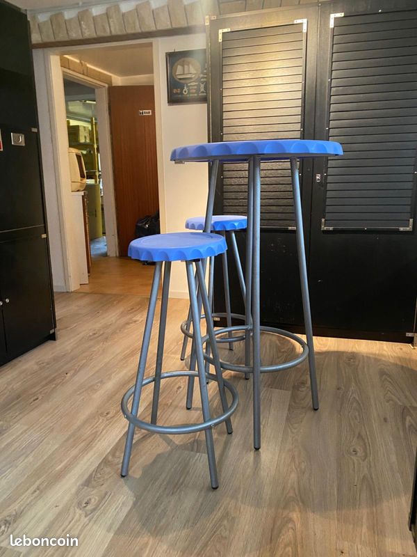 Table haute + chaise jardin (image 3)