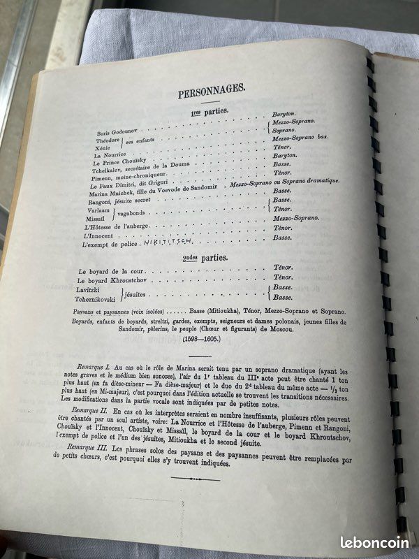 Boris Godounov opéra version française, partition opéra, Paris 1911 (image 8)