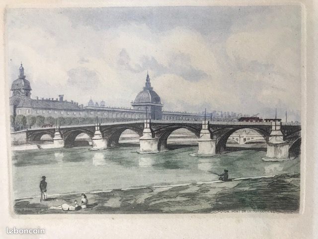 Tableau le pont de la Guillotière Lyon (image 2)