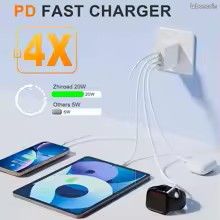 Chargeur Rapide USB-C / 40W 4 Port ( 2 ports PD 20W et 2 ports USB-A) (image 2)