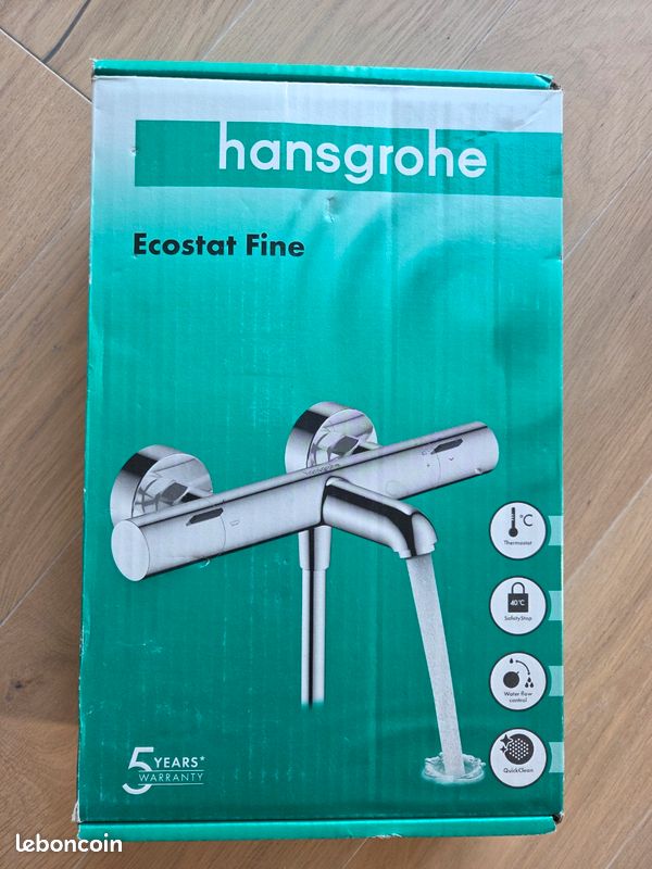 Mitigeur thermostatique pour baignoire Hansgrohe Ecostat Fine (image 1)