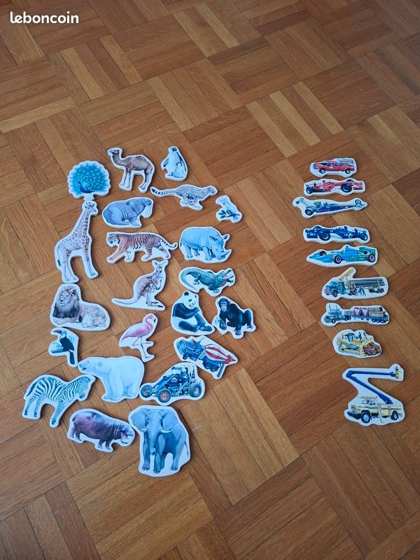 Lot magnets animaux et engins (image 1)
