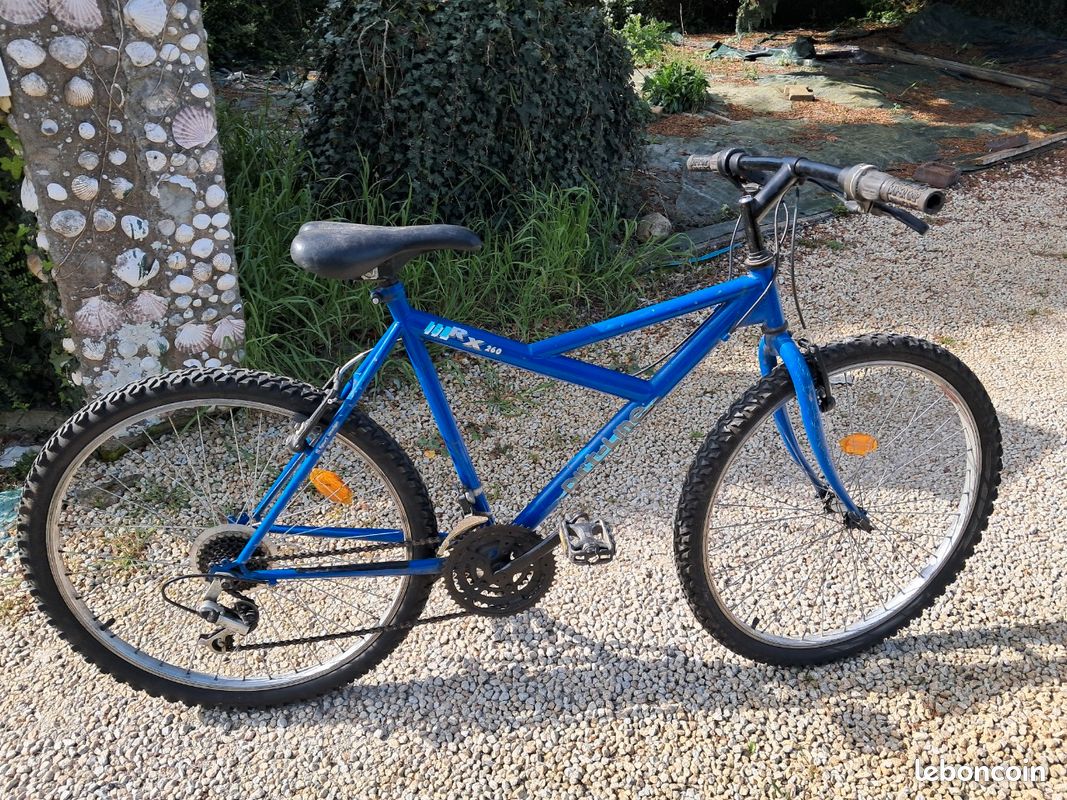 Un VTT Homme Bleu, 21 Vitesses, Freins Disque, Parfait Pour Les Chemins !