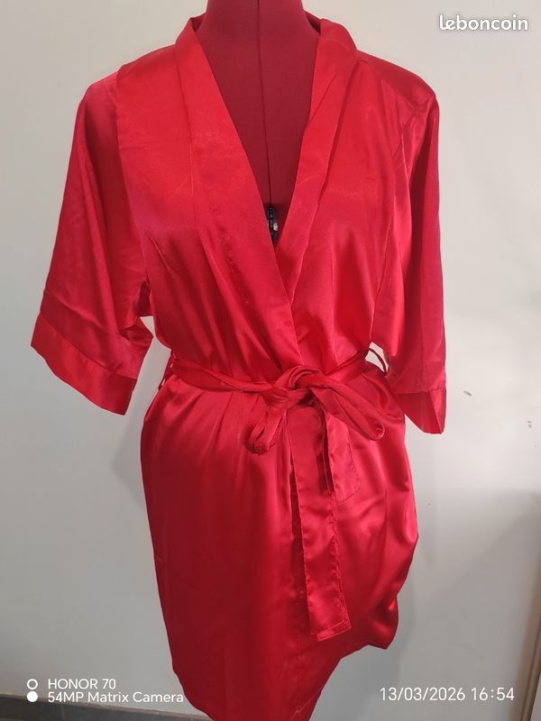 Peignoir Silk Crepe de Chine - BERNADETTE