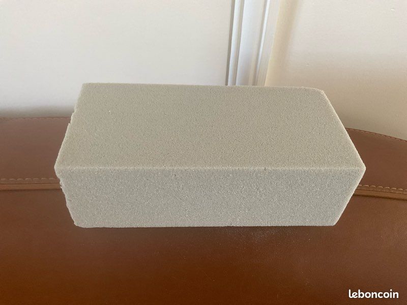 Lot De 2 Blocs De Mousse Nideen Pour Fleurs Sèches Et Artificielles - Base Robuste 22,9 X 10,5 X 7 Cm Blanc Idéal Bricolage Floral