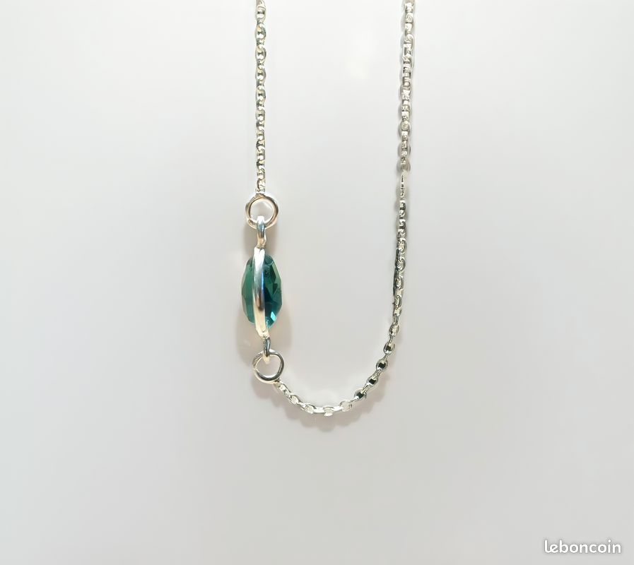 Bracelet En Argent 925 Avec Topaze Bleue De Londres Naturelle - Pierre Fine Véritable