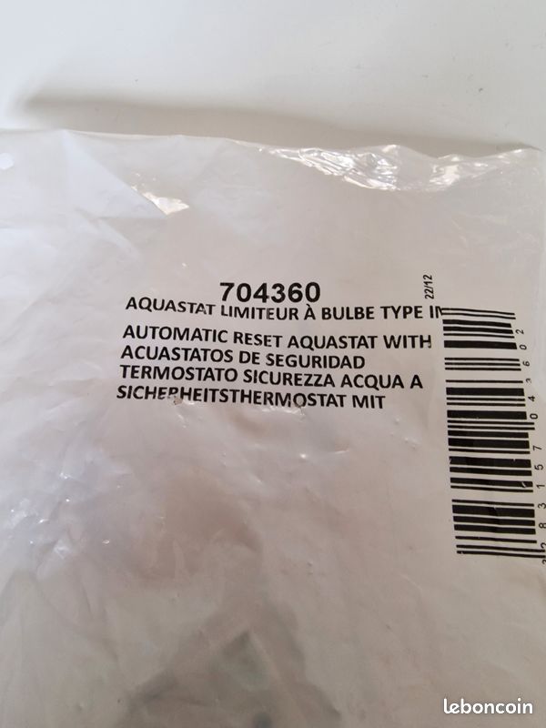 Aquastat limiteur 704360 (image 2)