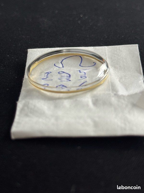 Verre De Montre En Plexi - Diamètre 232 Mm - Bague Dorée - Pour Montre Étanche - Occasion