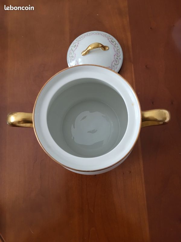 Grand pot / sucrier en porcelaine de Limoges (image 4)