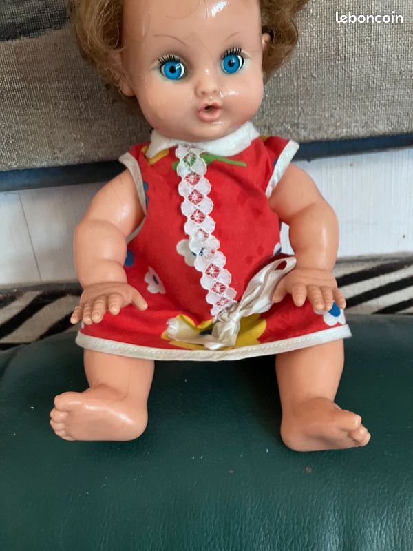 Poupée Bella SGDG 1950 - Rhodoïd Yeux Dormeurs 31 Cm - Vintage France