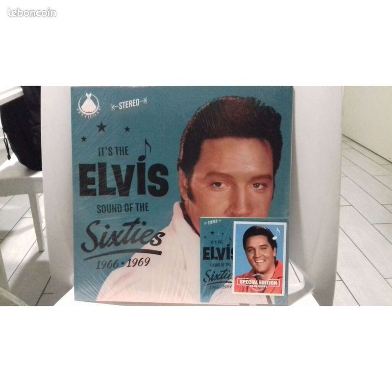 It's elvis presley sound of the sixties 1966/69 LP vinyl bleu + cd bonus 14 inédits (image 1)