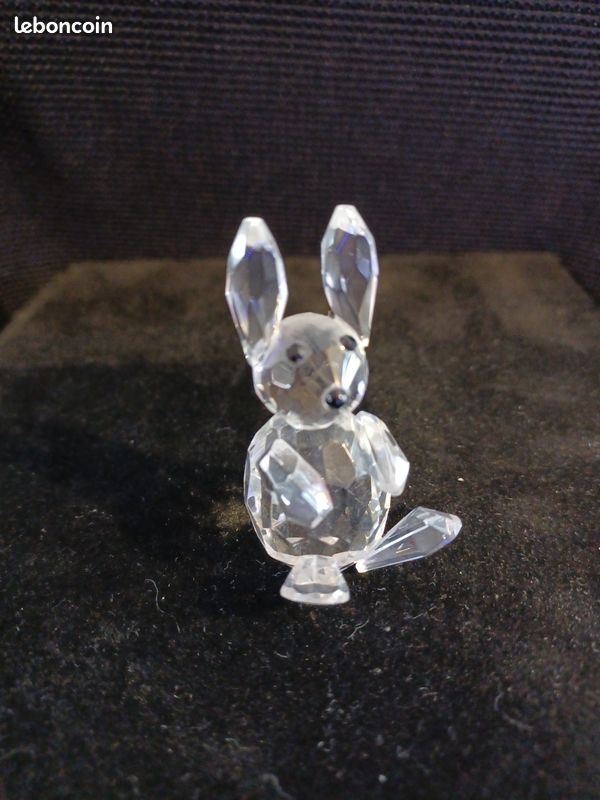 Bibelot lapin en verre taillé (image 4)
