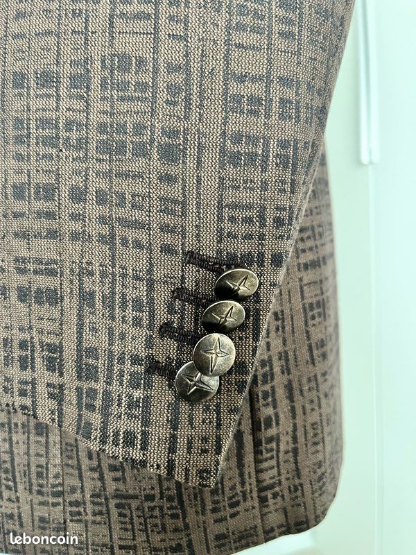 Veste Blazer Mugler Homme Gris - 1 Bouton - Taille XL - Occasion Très Bon État - Style Élégant