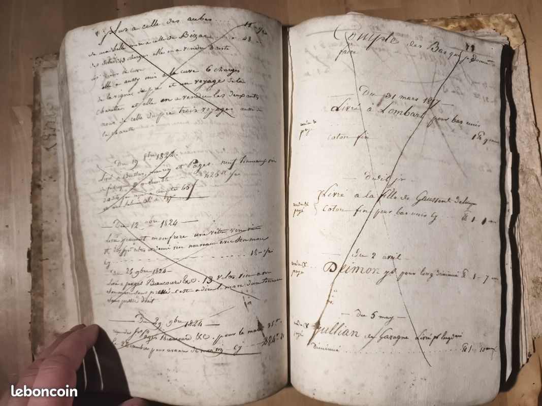 Livre de raison manuscrit d'un artisan de Calvisson (Gard) (image 4)