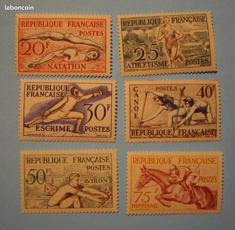 Timbres France Série Jeux Olympiques 1924 - Neufs Sans Charnière, Collection Philatélie