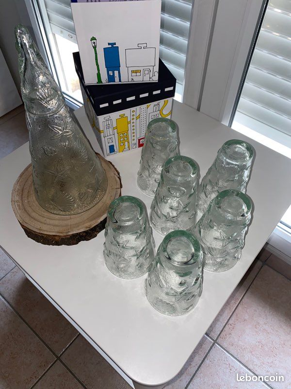 Service en verre très original thème coquillage/mer (image 1)
