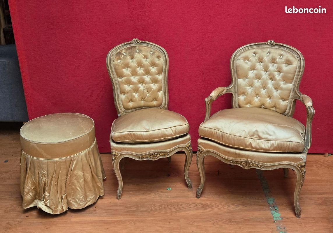 Ensemble de sieges anciens de salon (image 1)