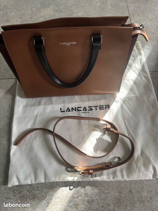Sac à Main Femme Lancaster Paris - Gris, Polyester, Style Porté épaule, Occasion En Parfait état