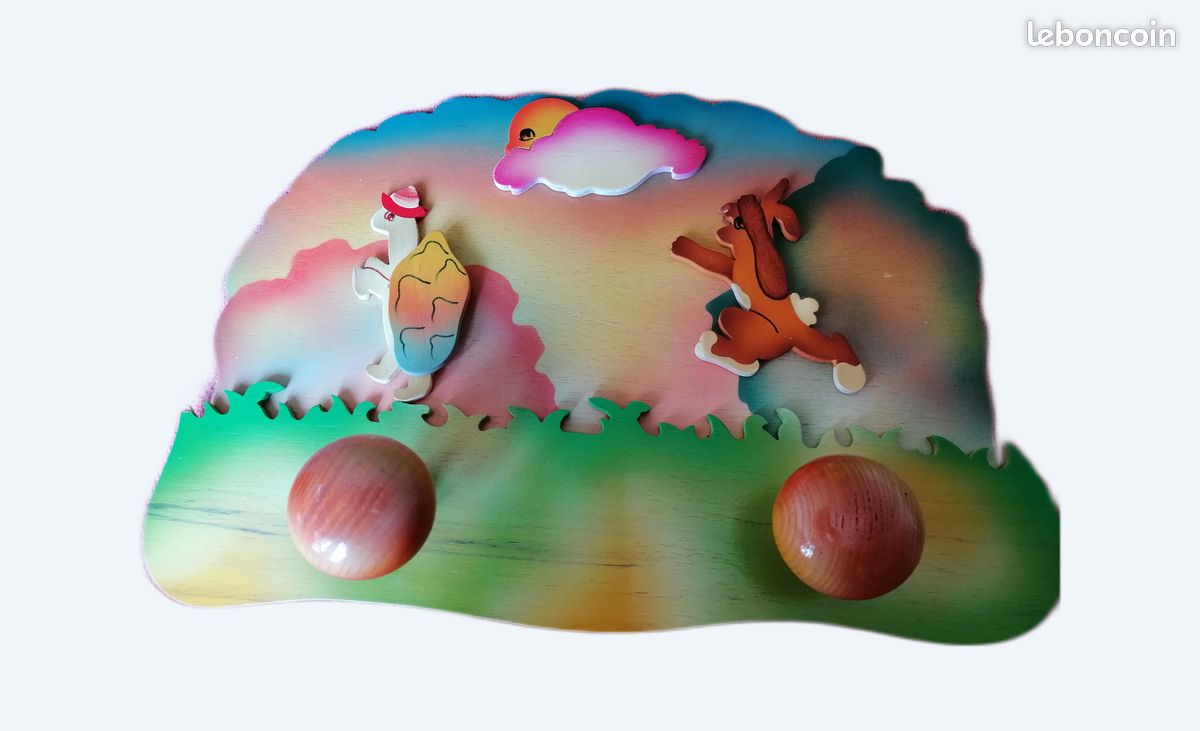 Patère le lièvre et la tortue (image 1)
