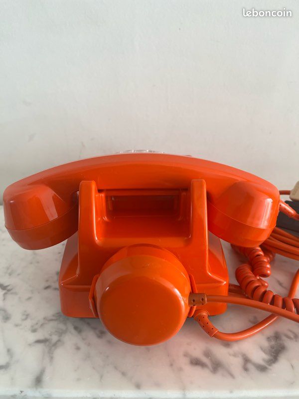 ANCIEN TELEPHONE VINTAGE a cadran Socotel S63 DE 1974 orange EUR 70,00