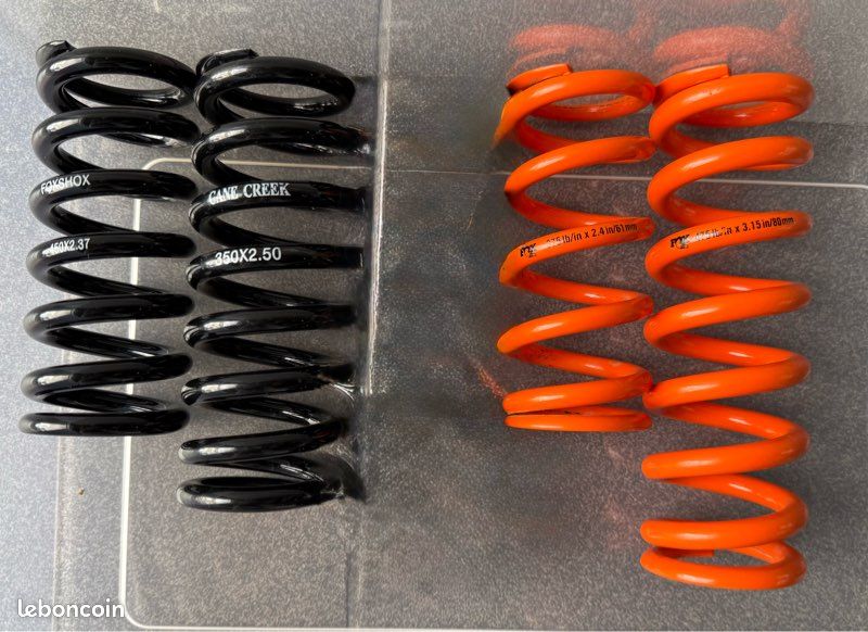 Ressorts amortisseurs Fox DHX Acier noir et SLS orange (image 1)