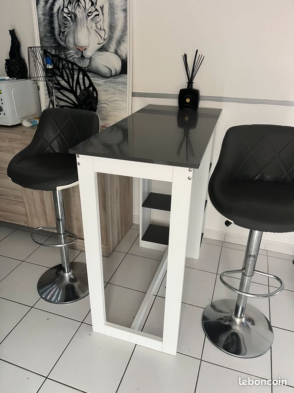 Petit bar ou place plat avec tabouret (image 2)