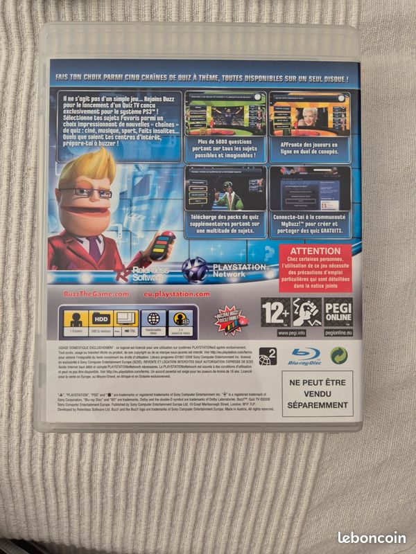 Buzz! Quiz TV Pour PS3 - Complet, Bon état, Prêt à Jouer !