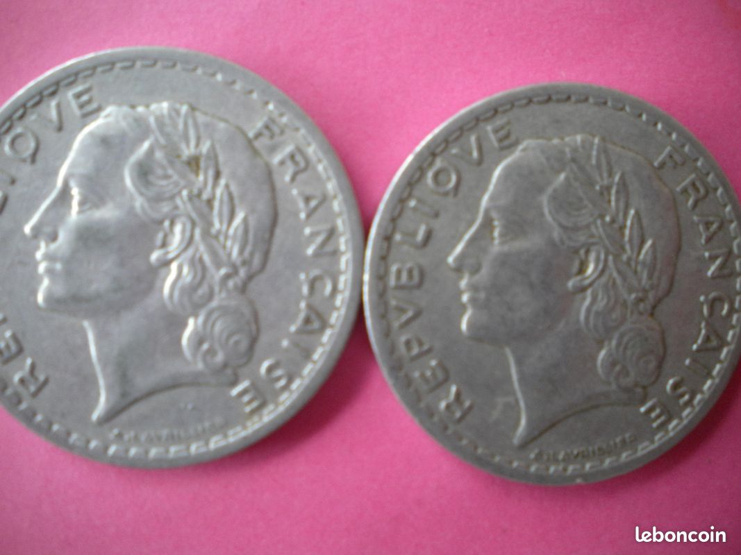 5 francs LAVRILLIER 1948 variantes - Collection