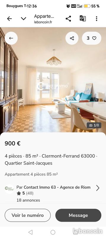 Appartement 4 pièces 85 m² · à Clermont-Ferrand · 85 m² · 910 €/mois