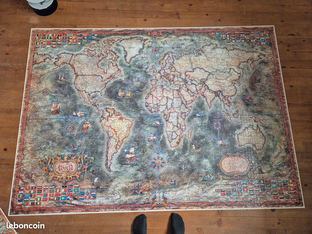 Puzzle Weltbild 18000 Pièces - Vision Du Monde, Cartes Anciennes, Neuf