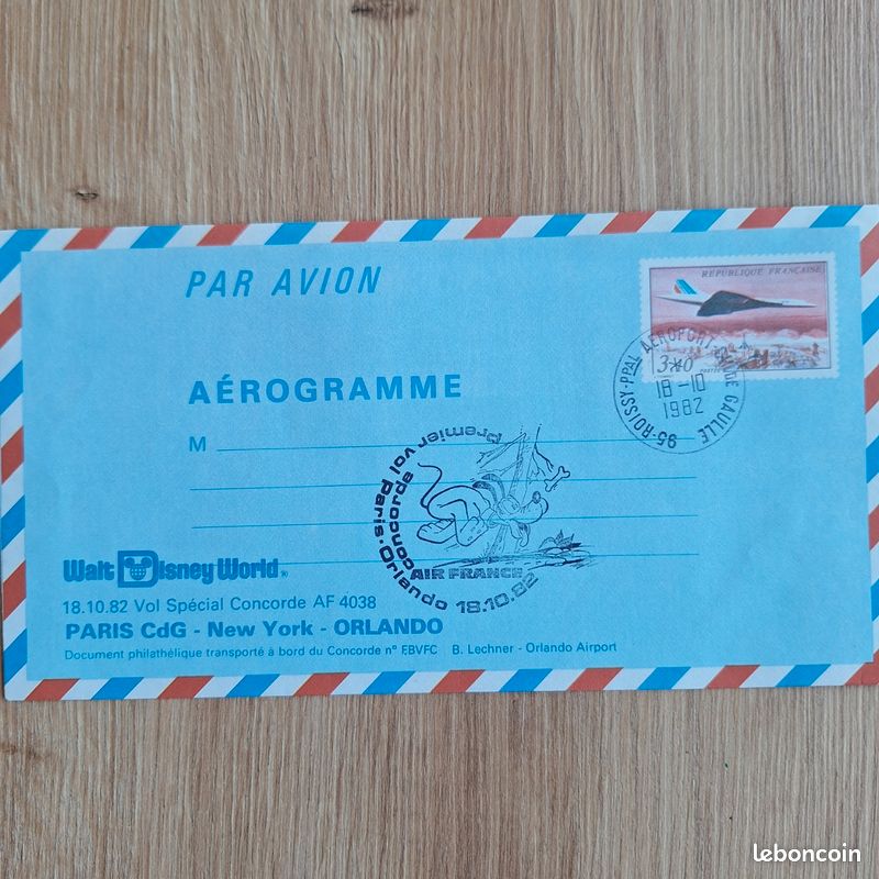 Vol Concorde spécial Paris/ New-York Orlando octobre 1982 (image 2)