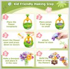 TingingYuli Kit d'artisanat pour enfants de 4 à 8 ans, bouquets de fleurs en tissu, jouets de bricolage, bouquets exclusifs pour filles âgées de 3 à 9 ans et cadeaux d'anniversaire (Violet