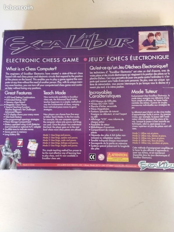 Jeu d’échecs électronique EXCALIBUR (image 3)