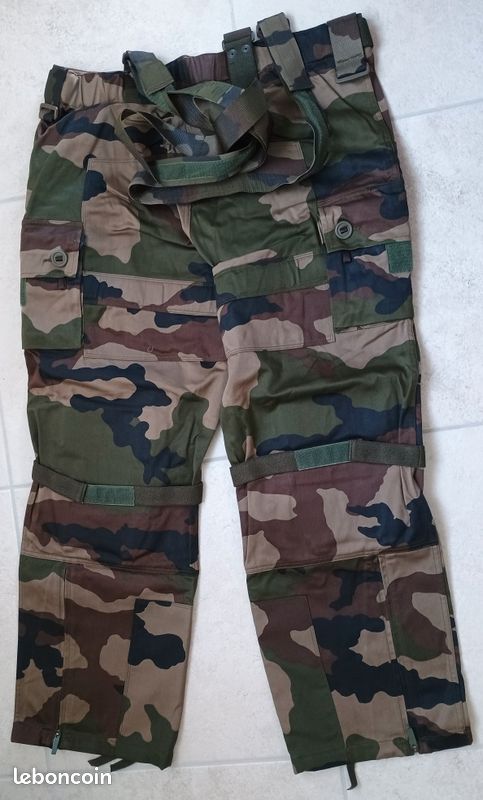 Pantalon Treillis Militaire Français KAZANLAK - Taille 80C, Neuf, Camouflage Vert