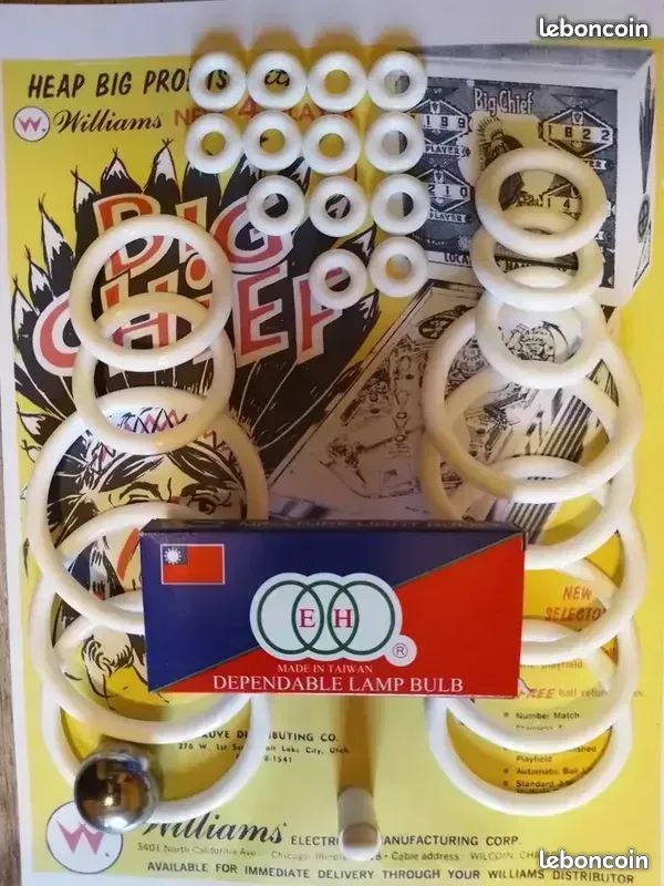 FLIPPER WILLIAMS-PIT STOP-KIT ELASTIQUES CAOUTCHOUC -pinball rubber kit